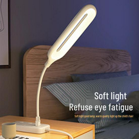 Studenten-USB-Schreibtischlampe mit Augenschutz und Sprachsteuerung - Ideal für Wohnheimzimmer und Nachttischlesung