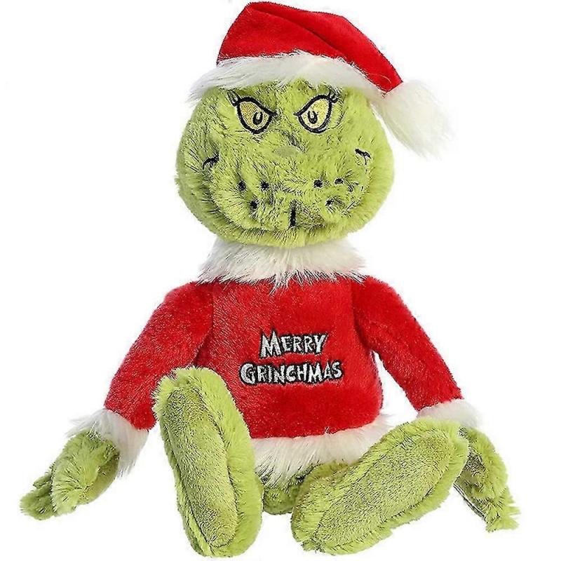 Weihnachten Der Grinch Weiches Plüschtier Weihnachtsmütze Stoffpuppe Kindergeschenk Weihnachtsschmuck