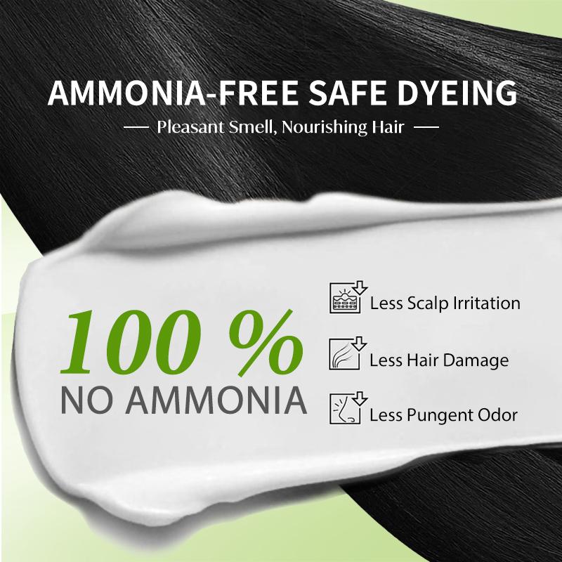 Hair Color Shampoo (30ml x 2 Sachets),Ammonia-Free Natural Permanent Hair Color for Men and Wome,Colors Hair in Minutes,Long lasting colour(black)