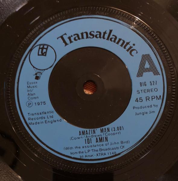 

7inch Record IDI AMIN Amazin Man BIG527 Transatlantic R 1975 UK Reggae Ska Dub Used