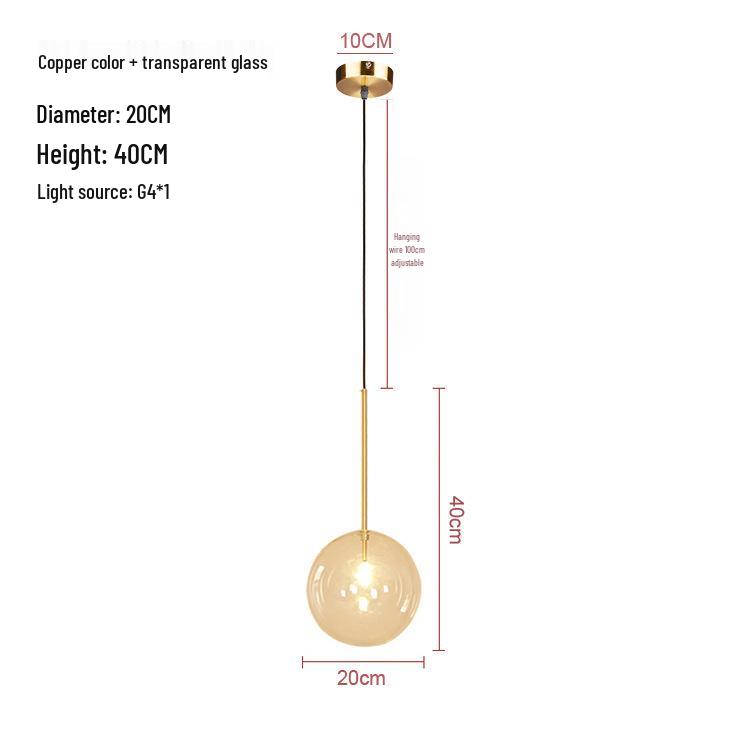 Kugelförmige Glasblasen-Hängeleuchte für elegante Restaurant- und Bar-Dekoration