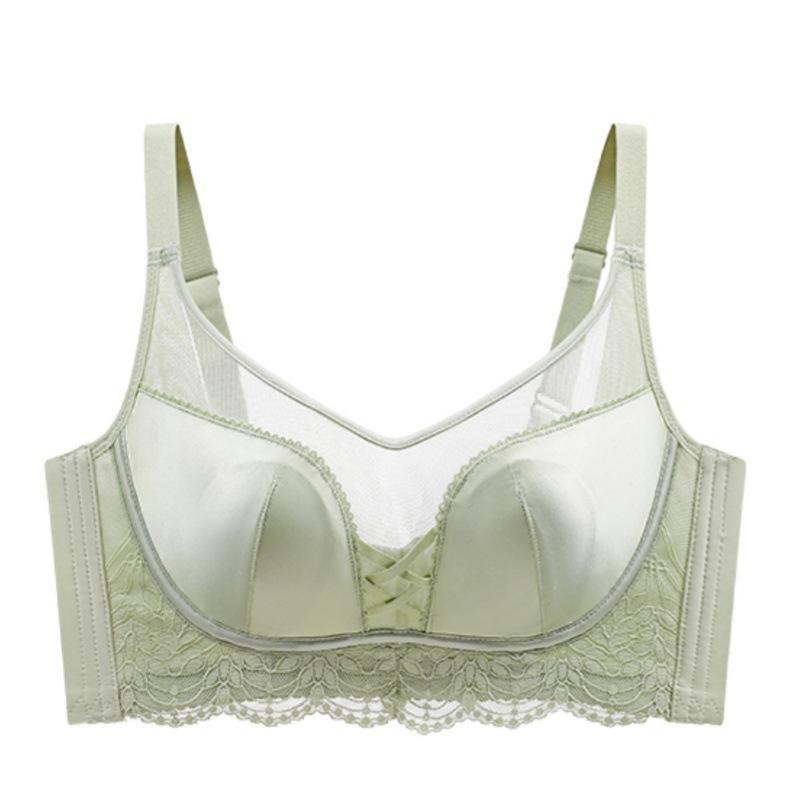 New Thin Cup Sexy Underwear Women Gather Anti-sagging Bra, Large Chest, Small Adjustment Type, Anti-light
