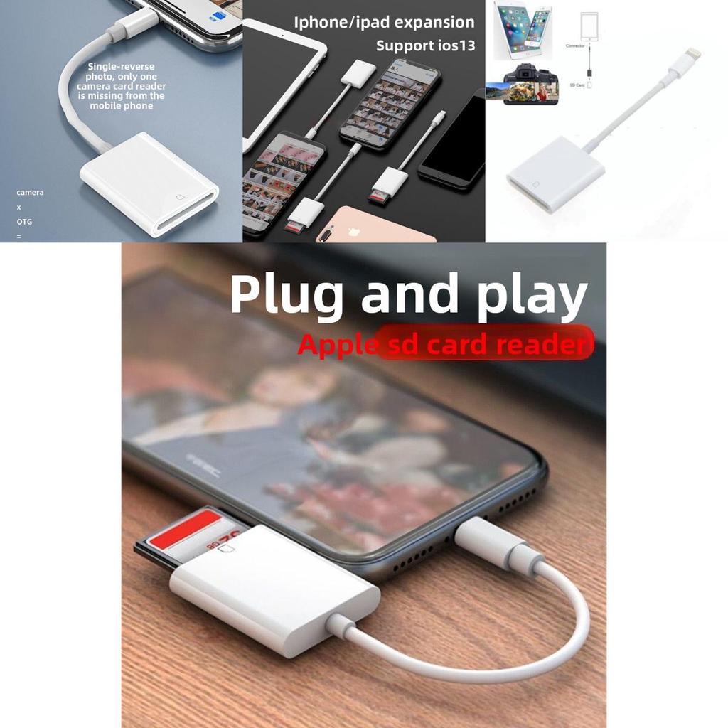 Lightning Sd Card Reader With Otg Adapter For Apple Iphone And Camera Storage