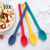 Colher de Servir Sopa Resistente ao Calor Silicone Misturador com Cabo Longo, Utensílio de Cozinha Antiaderente Isolante para Mexer Louça, Seguro para Lava-louças