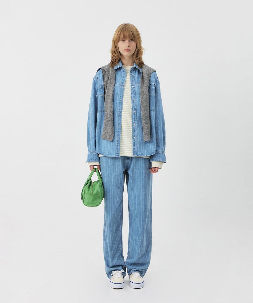 GROVE Norma Denim Shirt [2Colors]