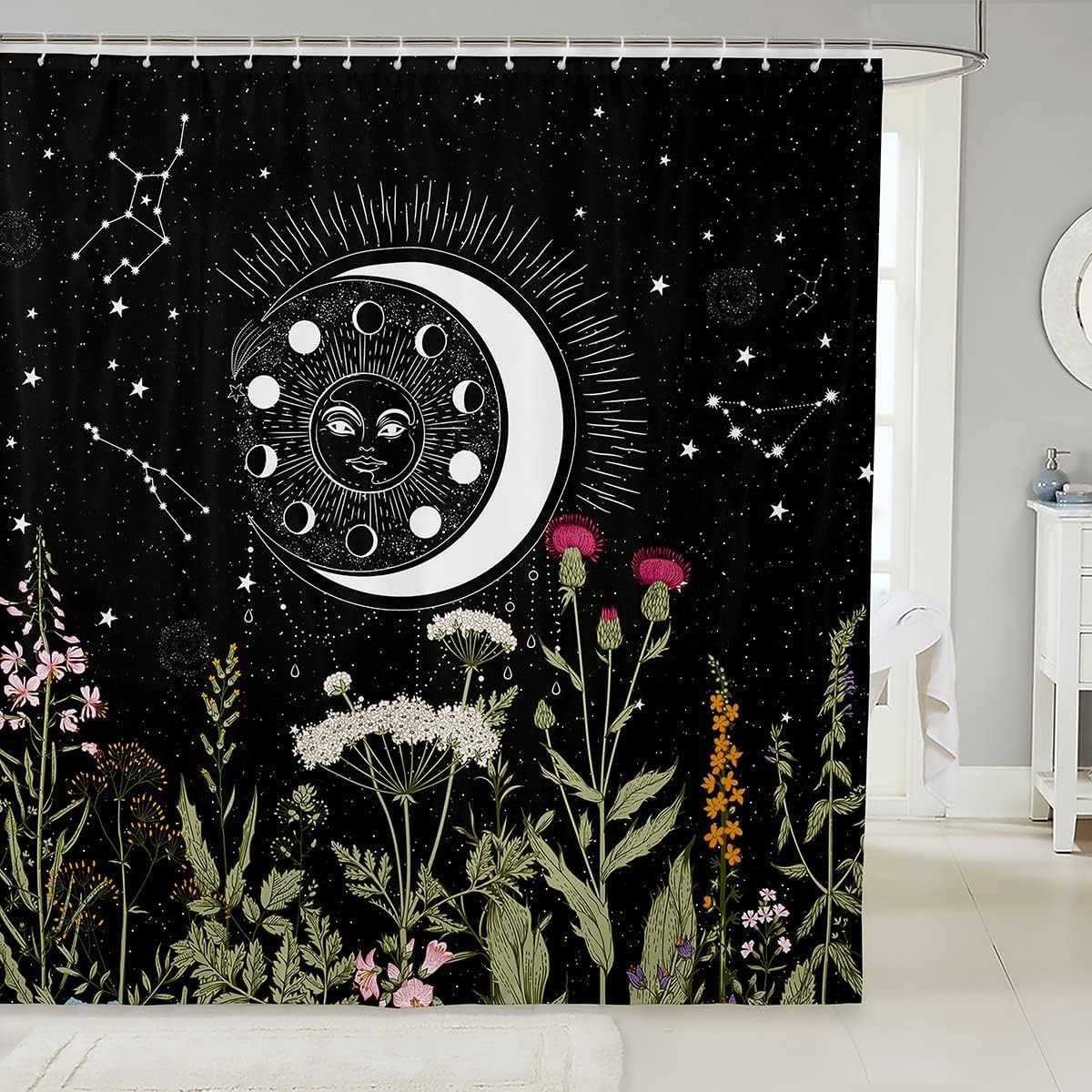 Japanese Ukiyoe Fish Shower Curtain Ocean Surfing Koi Fabric Shower Curtains Kids Boys Adult Japanese-Style Exotic Koi Animal 90x180CM