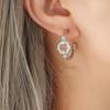 Elegant Geometric Knot Earrings: C-Shaped, Titanium Steel, Gold-Plated, European & American Chic Style