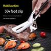 304 Edelstahl BBQ- und Grill-Lebensmittelzangen für Steak, Pfannkuchen und Fisch