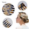 2 Pcs Delicate French Twist Hair Comb Set, Side Combs for Small French Twist, Decorative Hair Clips, Women's Bun Strong Hold Clips, Styling