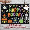Party Backdrop Halloween Flat Booday Multi Layered Celebrations Event Backdrop Decoration Front Door Decor