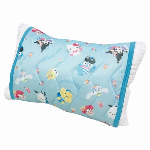 MORIPiLO Sanrio Cooling Pillow Cover with Cinnamoroll and Hangyodon (Cooling, Washable Cooling Pillow Pad for Summer) 43x63cm, Suitable for Parents an