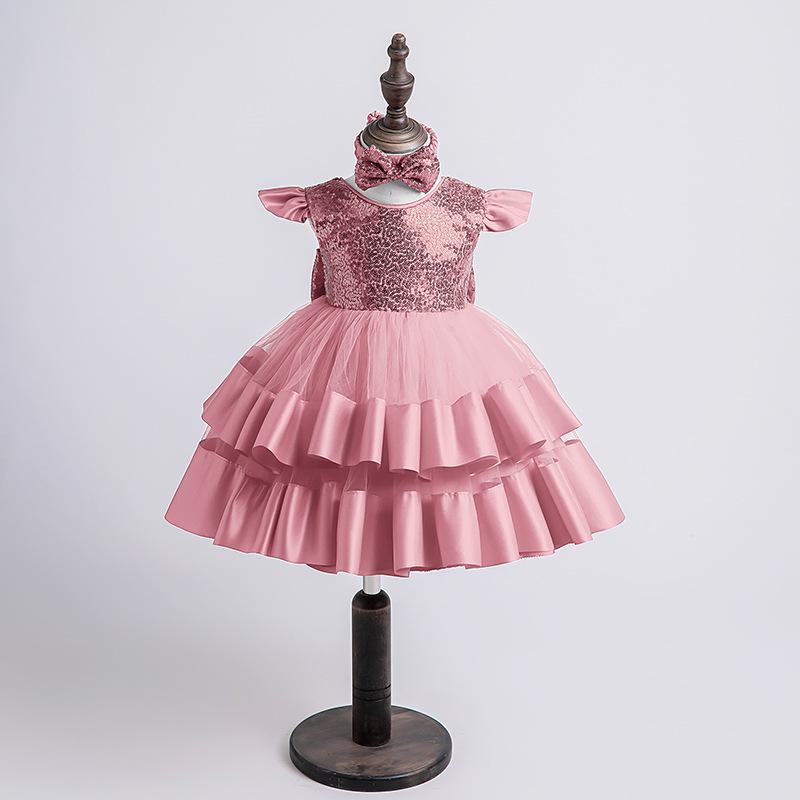 First Birthday Princess Dress - Girls' Mesh Puff Skirt Costume for Kids, Summer Wear