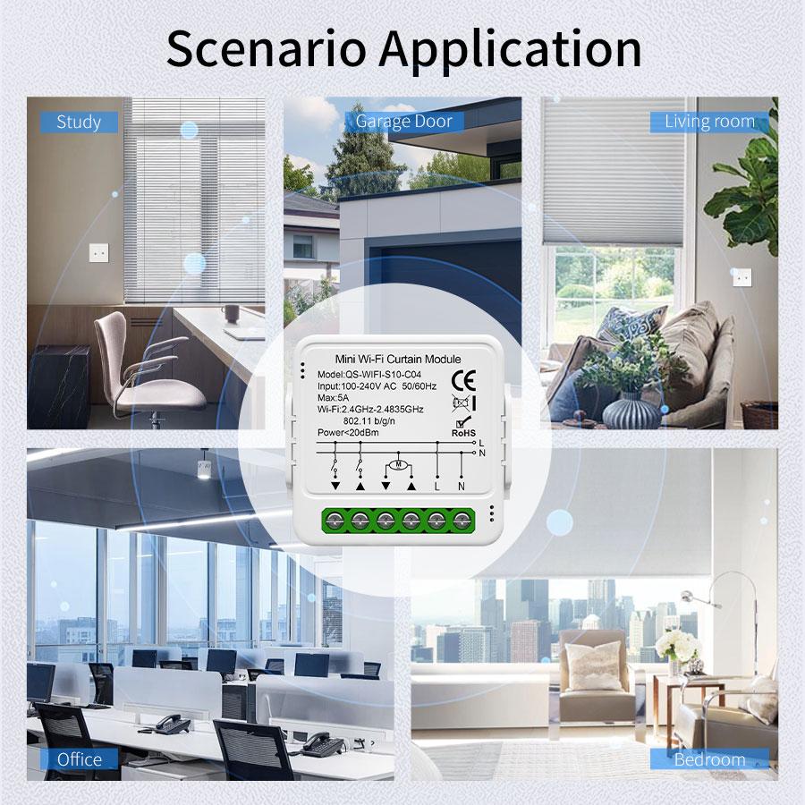 Tuya ZigBee WiFi Curtain Switch Module Roller Blinds Shutter Motor Smart Life APP Remote Control Support Alexa Google Home Alice