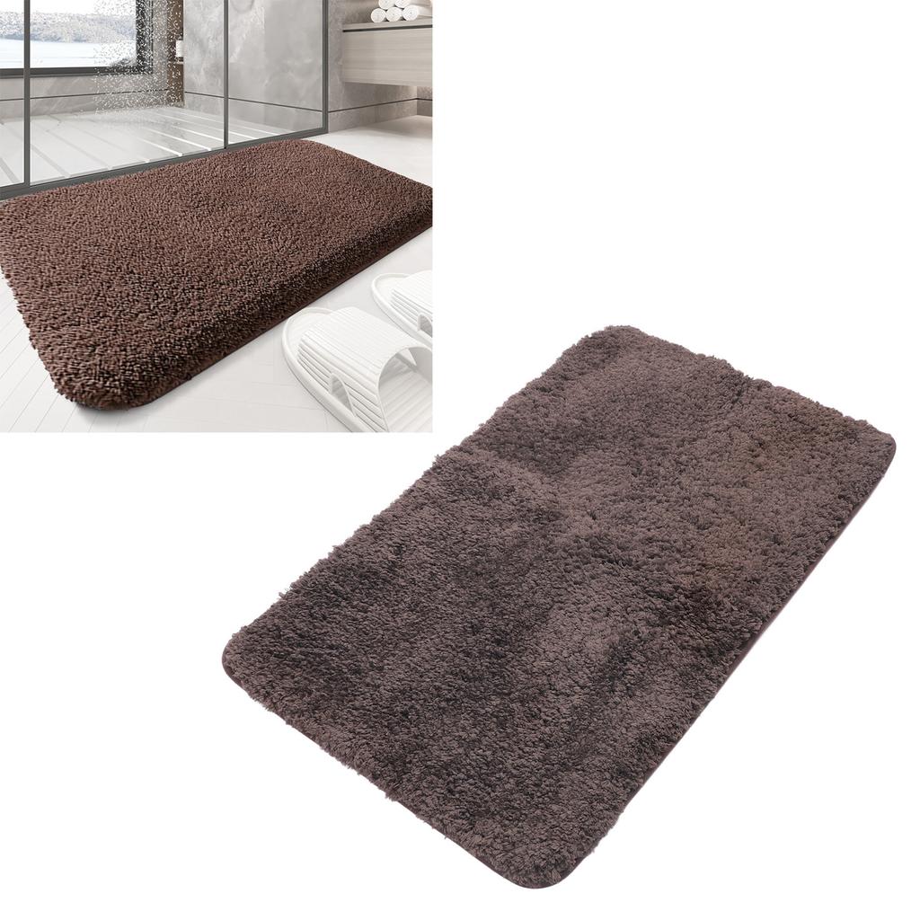 Door Mat Water Absorbent Non Slip Bathroom Mat Thicken Polyester   Entrance Mat Stylish Door Rug for Home