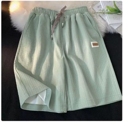 Men's Casual Elastic Waistband Shorts with Drawstring Lightweight Breathable Summer Beachwear Comfortable Fit