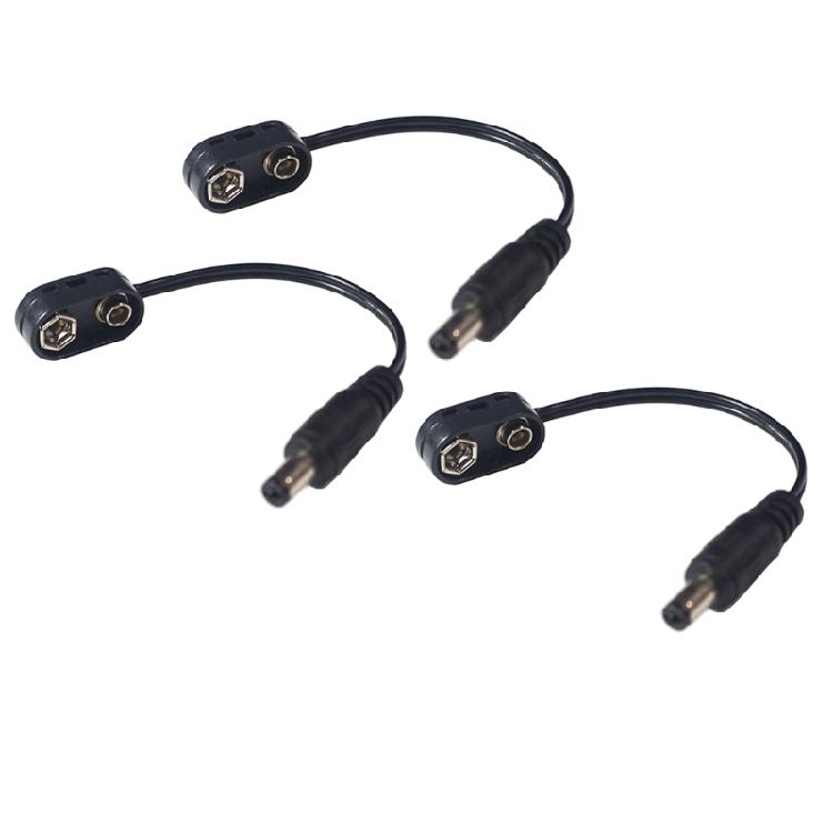 

9V Battery Clip Converter Power Supply for Guitar Effect Pedal Board Guitar Pedal Power Supply, Battery Snap Connector 1