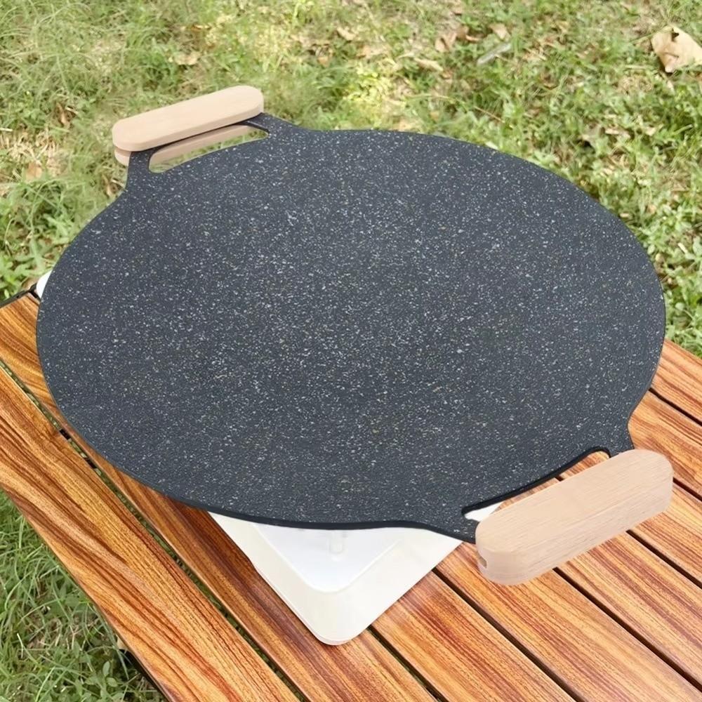 Heat-resistant Holder Korean BBQ Grill Pan 30/32/34/36/38cm Barbecue Plate  Indoor Grilling