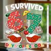 2D Flat "I Survived 67 Days of School" Acrylic Decoration Sign, Christmas Gift, Suitable for wall decoration, porch, room, villa, accents Home, Hallwa