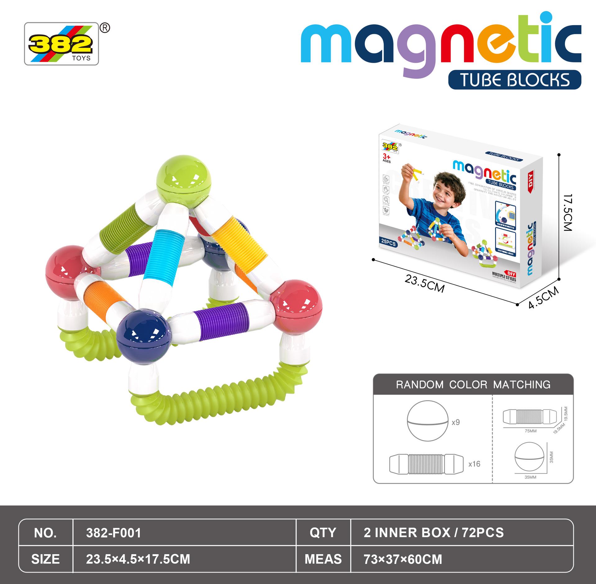 New Educational DIY Magnetic Building Blocks: Telescopic Tubes & Sheets for Kids