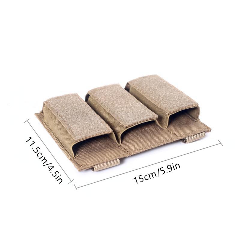 Tactical Triple Pistol Mag Pouch Pistol Ammo Bag Airsoft Magazine Pouch for Glock Magazines 40mm Grenade