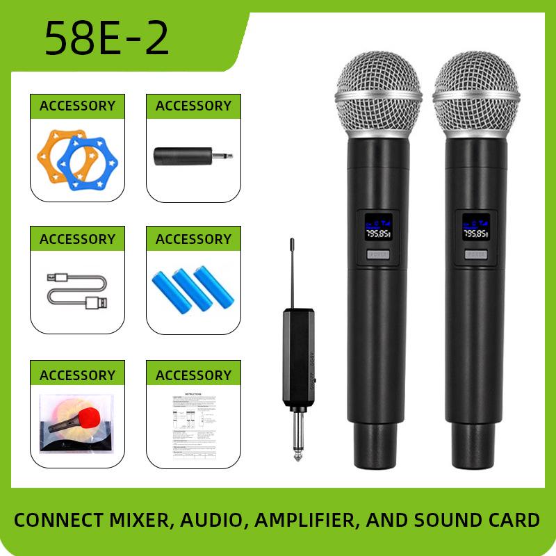 Wireless Dual Microphone Set for Karaoke, Stage, Home, and Outdoor Events