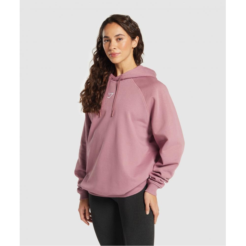 Gymshark Training Oversized Fleece Hoodie Calm Pink B5a7n Kcpd