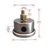 Universal Fuel Pressure Gauge Liquid 0-100Psi Oil Press Gauge 1/8" NPT With An 6 Fuel Pressure Take Off Fitting 6An Adapter