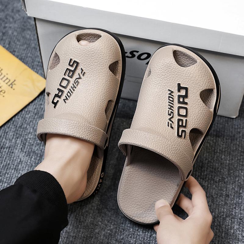 Fashion Summer Men's Fashionable Sandals Breathable New Trendy Garden Slippers Anti-Slip Home Shower Shoes Men's Beach Pool Slides Gym