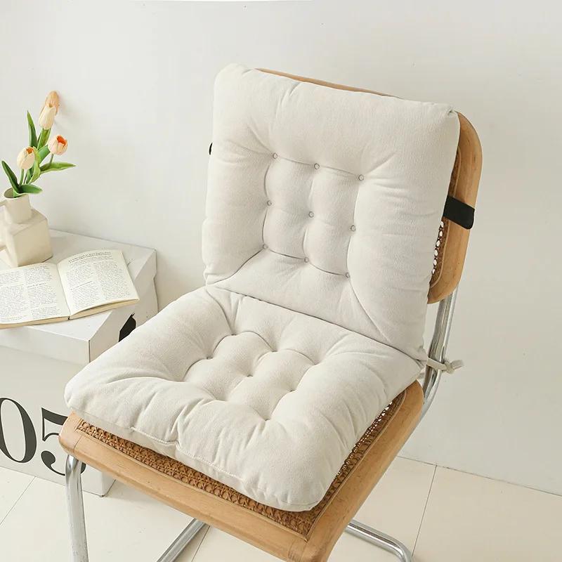 

2025 new chenille one-piece chair cushion solid color sedentary bay window backrest cushion office chair cushion 40x80cm 1pcs
