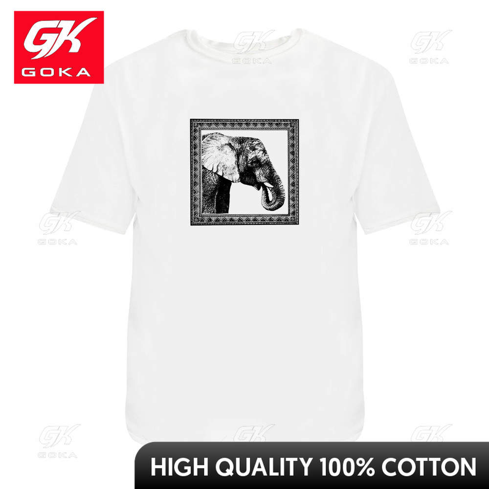 

Elephant Portrait Unisexs Womens Cotton TShirts Cute Funny Vintage Graphic T Shirts S