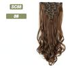 MISSQUEEN Long Wavy Ombre Hair Extensions 16 Hairpins Clipped In The Hair Extensions To Synthesize A Heat Resistant Thick Wig