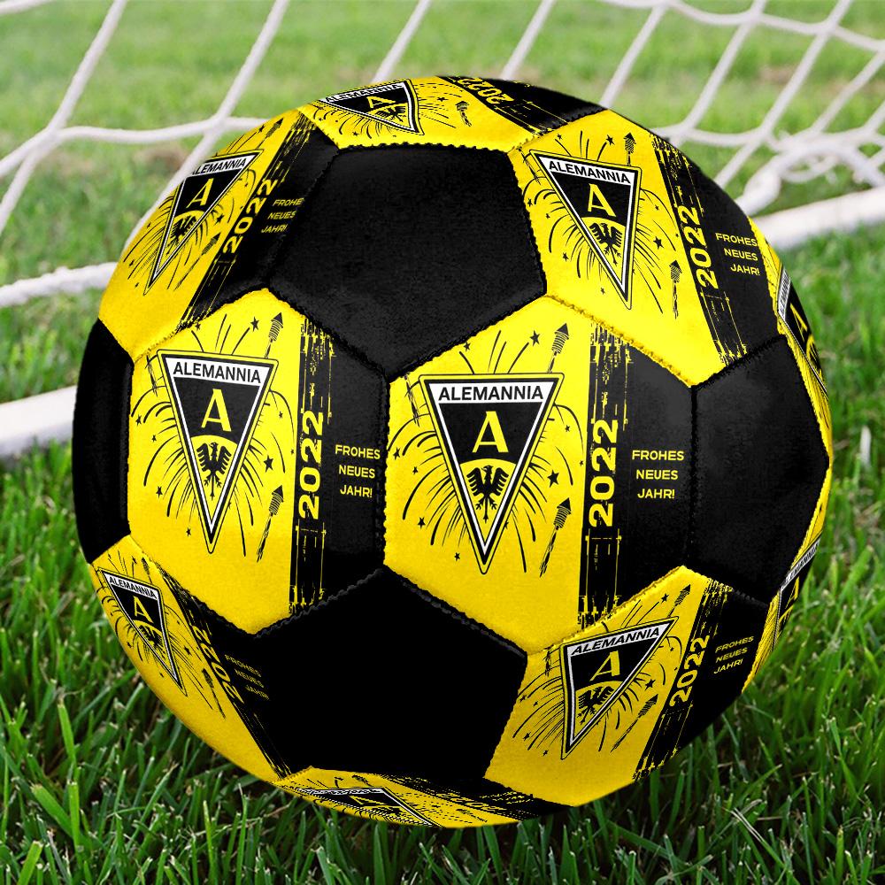 Alemannia Soccer Ball Colorful All Ages Machine Stitched PVC Competition Ready Durable High-Bounce.SIZE5