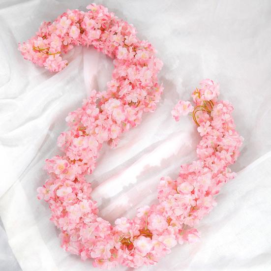 70.8" Cherry Blossom Flowers Garland Artificial Pink Flower Vine Hanging Faux Silk Flower Garland for Home Wedding Garden Party Arch Decor
