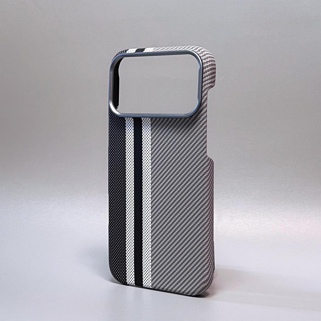 Kevlar Carbon Fiber Texture Magnetic Case for iPhone 17 Pro Max