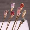 1PCS Vintage Chinese Style Hanfu Hair Chopsticks Hairpin Women Metal Glaze Hair Fork Woman Jewelry Hair Clip Hair Stick