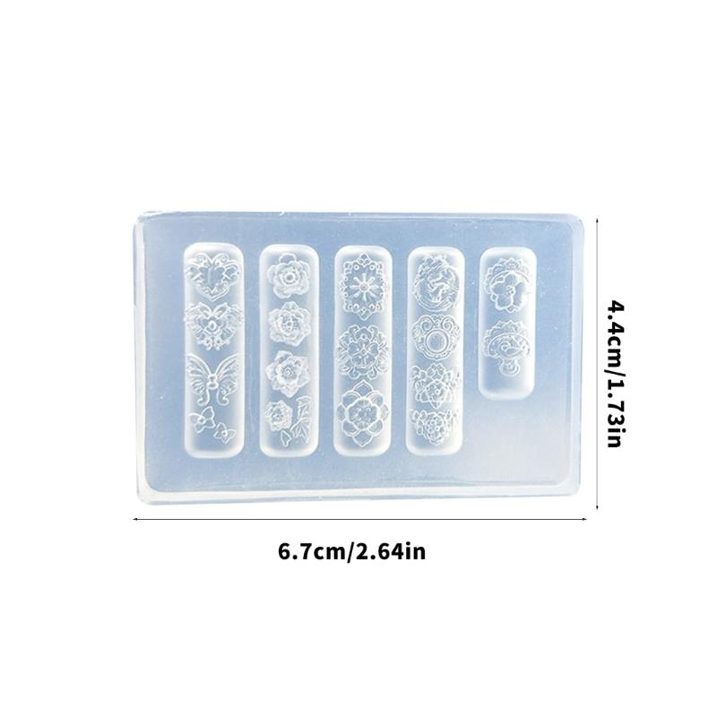 Multifunctional Nails Molds Styling Mold Flower Theme Nails Accessories Moulds Suitable for Accessories Enhancement