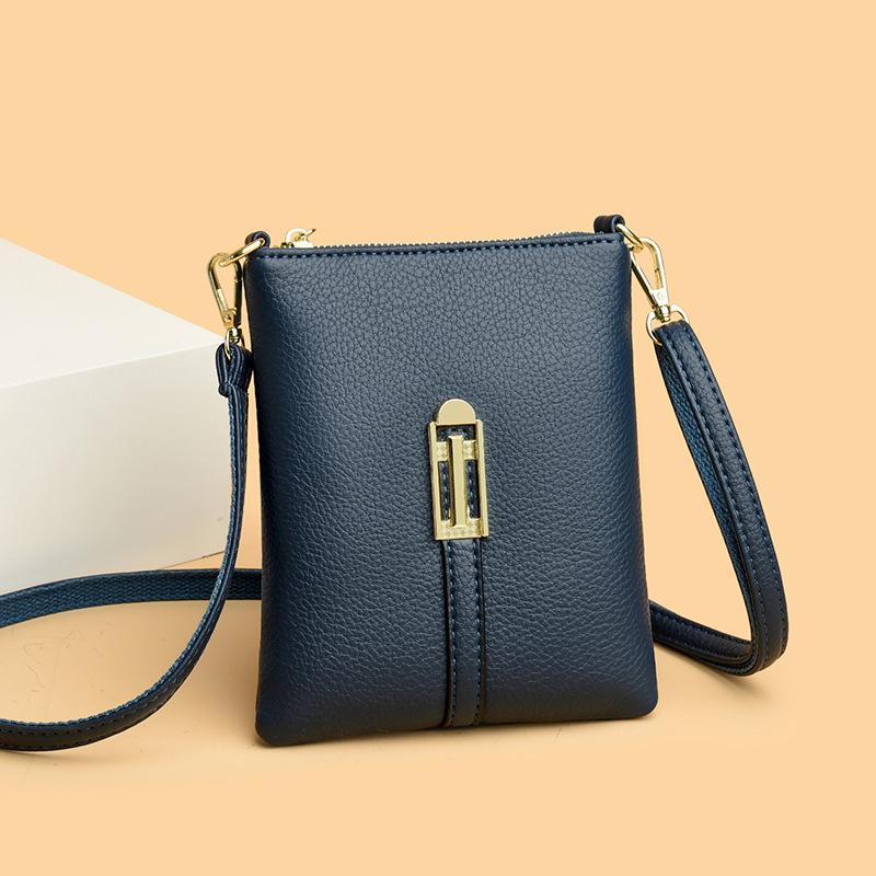 Weiche Leder Umhängetasche Damen Handy-Tasche Ein-Schulter Großraum Modische und Trendige Tasche