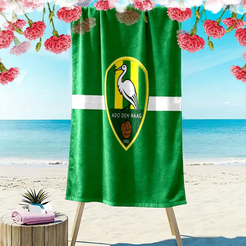 Ręcznik plażowy z nadrukiem ADO Den Haag, Duży miękki szybkoschnący ręcznik na plażę, kemping, basen