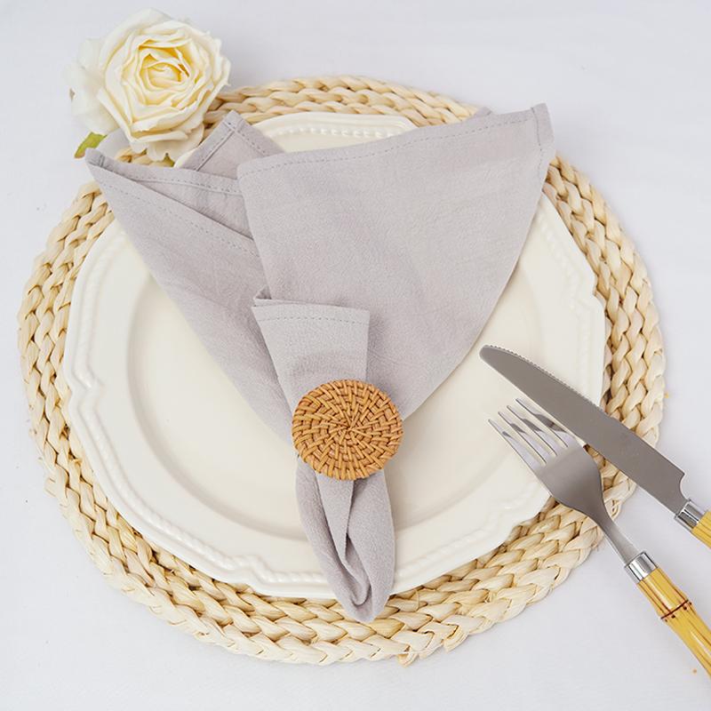 12 יחידות מפיות בד שולחן כותנה עמידות 30x45 ס"מ בד רב פעמי צבע אחיד למטבח, פינת אוכל, פסח, חתונה, קישוט