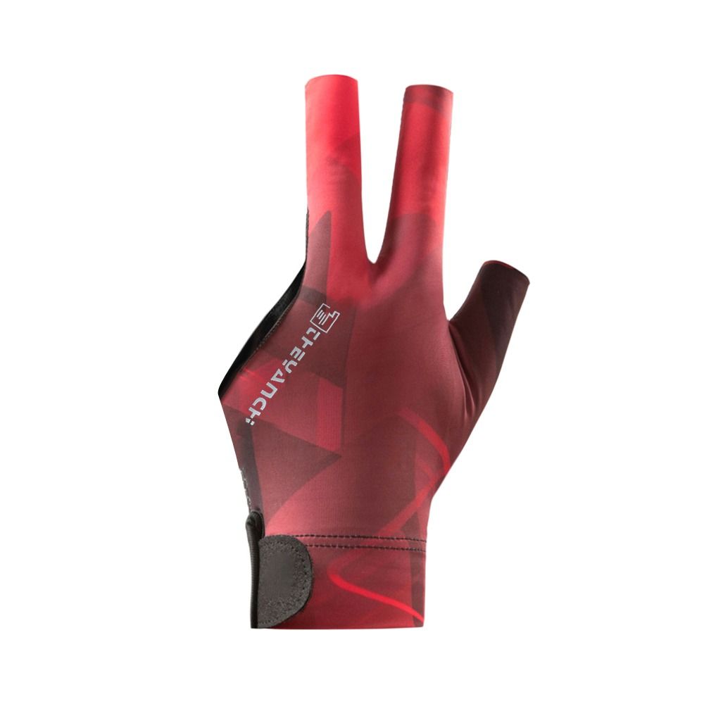 

1 шт., эластичная ткань, перчатки для бильярда, левая и правая рука, аксессуар для снукера, перчатки с тремя пальцами, бильярдные перчатки black red for left hand