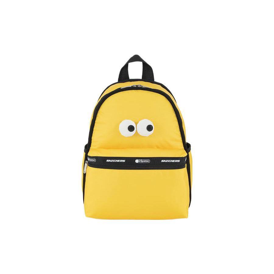 Skechers X LeSportsac Collaboration Zipper Closure Cartoon Print Fabric Backpack Unisex Backpack Corn-Yellow L423U137-00VL Corn Yellow
