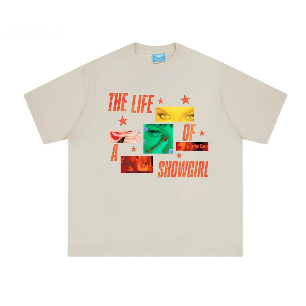 New Album The Life of A Showgirl T-Shirt 100% Cotton Fashion Tshirts High Quality Summer Casual T-shirt Swift Fans Peripheral