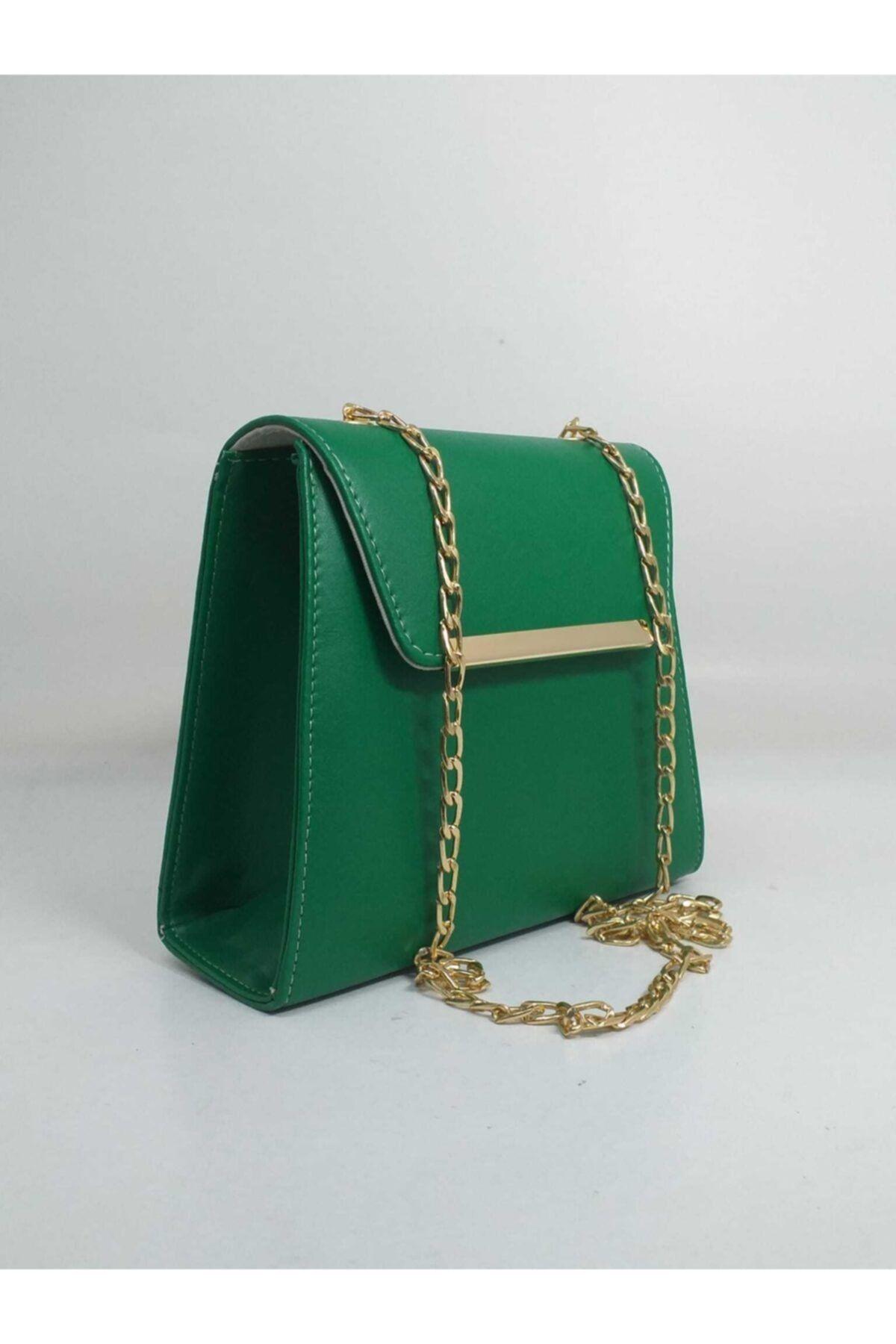 

Women s Stylish and Useful Shoulder bag Women s Green Chain Strap Bag