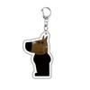Christmas Cartoon Dog Pattern Acrylic Keychain Fashion Cute Girls Boys Funny Charming Bag Charm Ring Ornament Couples Gifts Toys