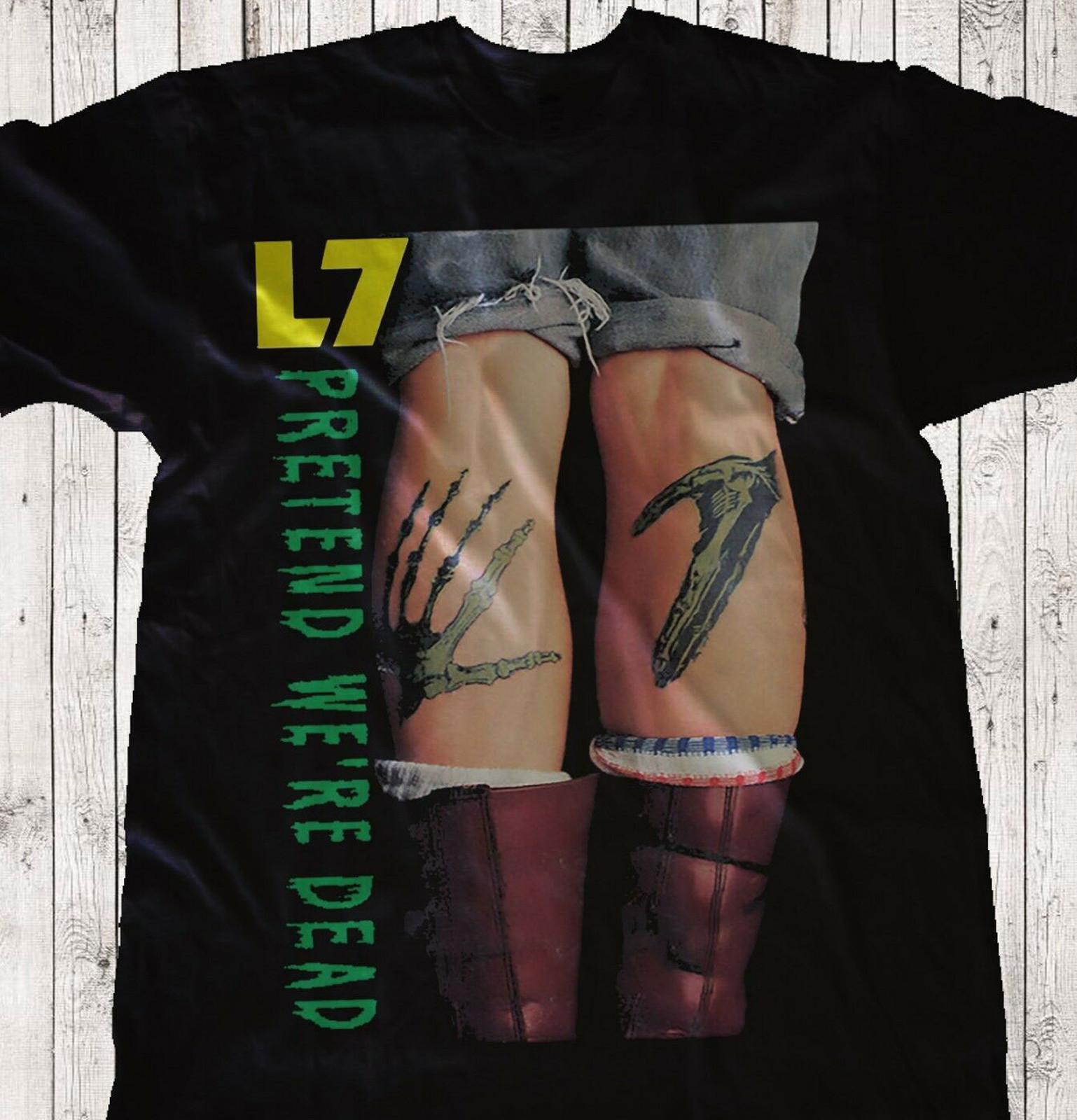 L7 BAND vtg black T-shirt Unisex All sizes short sleeve All sizes XA969 M