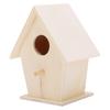 Hanging Bird House Wooden DIY Bird Feeder Houses for Decorations Indoors GardensSingle Layer No. 3