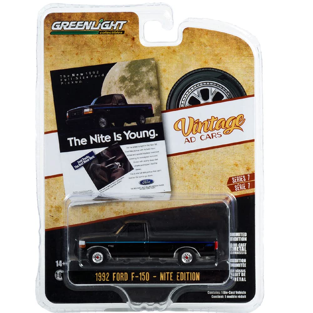 GREENLIGHT Scale Vintage Ad Cars Series 7 1992 FORD Night Edition 164 F-150 -