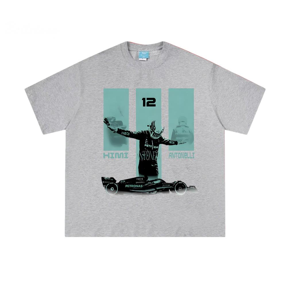 Kimi Antonelli F1 Shirt Formula 1 Racing Tee Motorsport Graphic T-Shirt F1 Fan Gift Vintage Style Race Car Unisex Streetwear Tees Anime T-shirt Summer