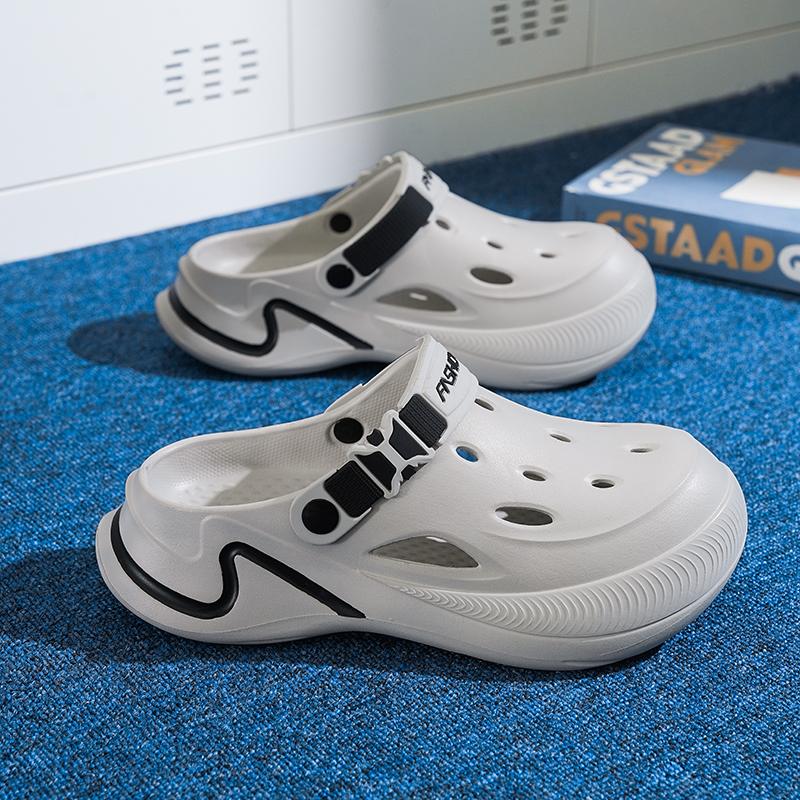 Men EVA Closed Toe Clogs Lightweight Summer Garden Shoes Dormitory Campus Footwear Rainy Day Daily Wear Lightweight Comfortable