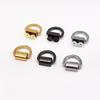 10Pcs D-Ring Buckle Lightweight Metal Side Clip Connectors for Handbag Strap DIY Small Leather Goods Making